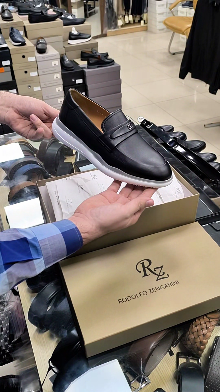 Italian Black Business Loafers