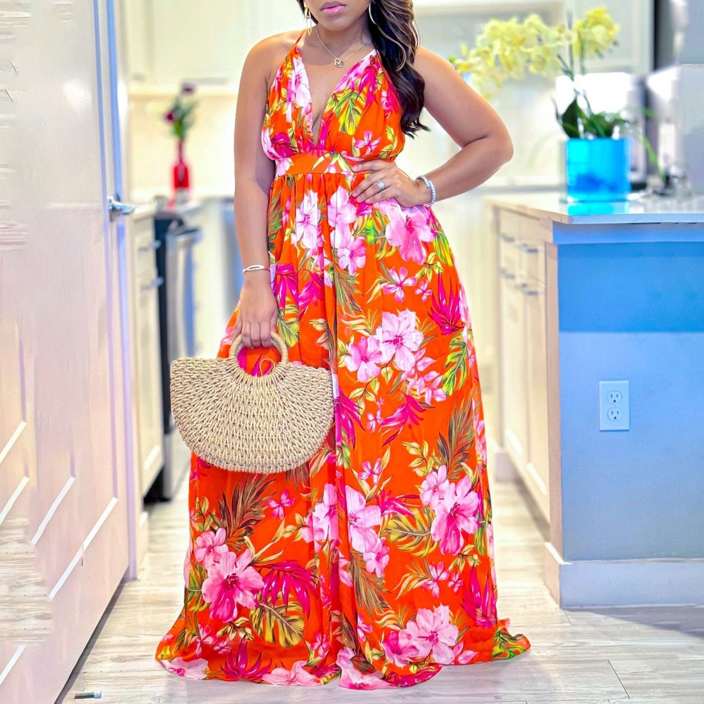 Breezy Floral Vacation Dress