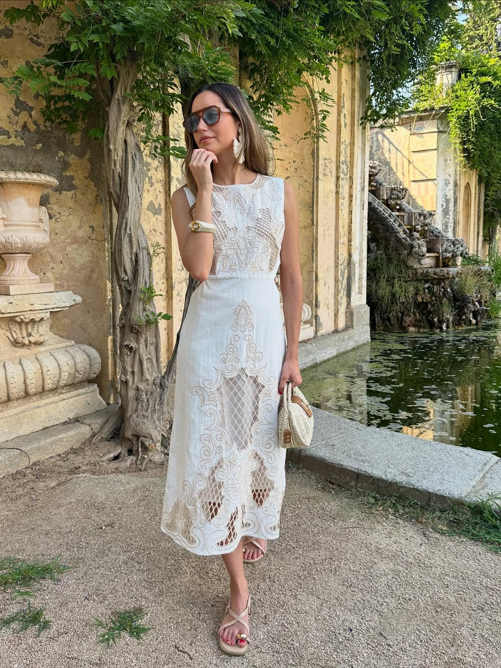 Garnet Embroidered Dress