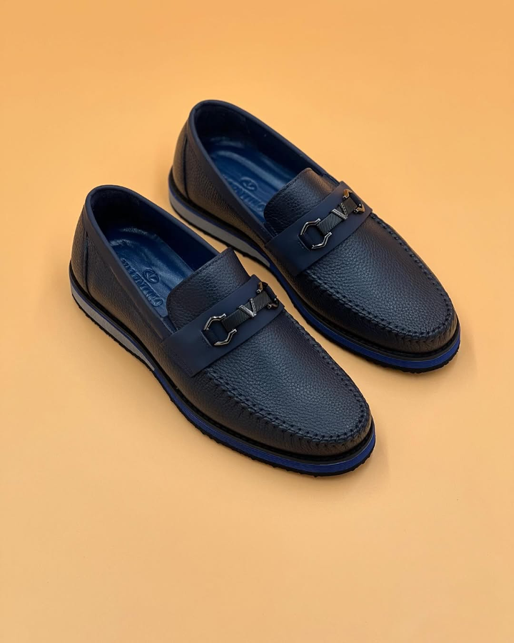 Mens Leather Slip On Driver Shoe