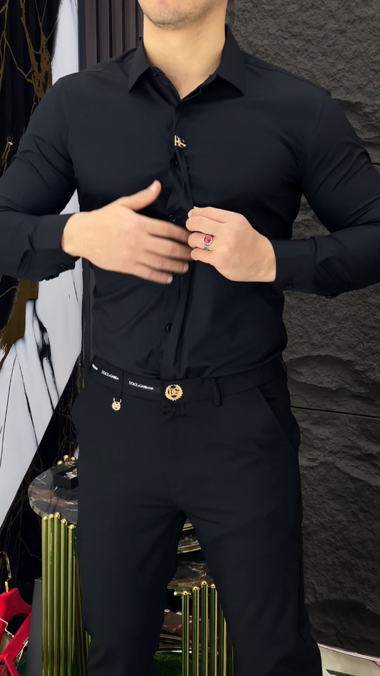 2025 Fall Black Business Shirt