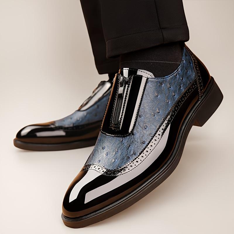 Men's Classic Wing-Tip Oxford Shoes