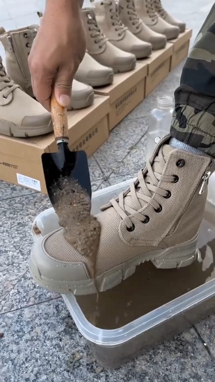 Men's Zipper Slip-Resistant Breathable High-Top Durable Shoes