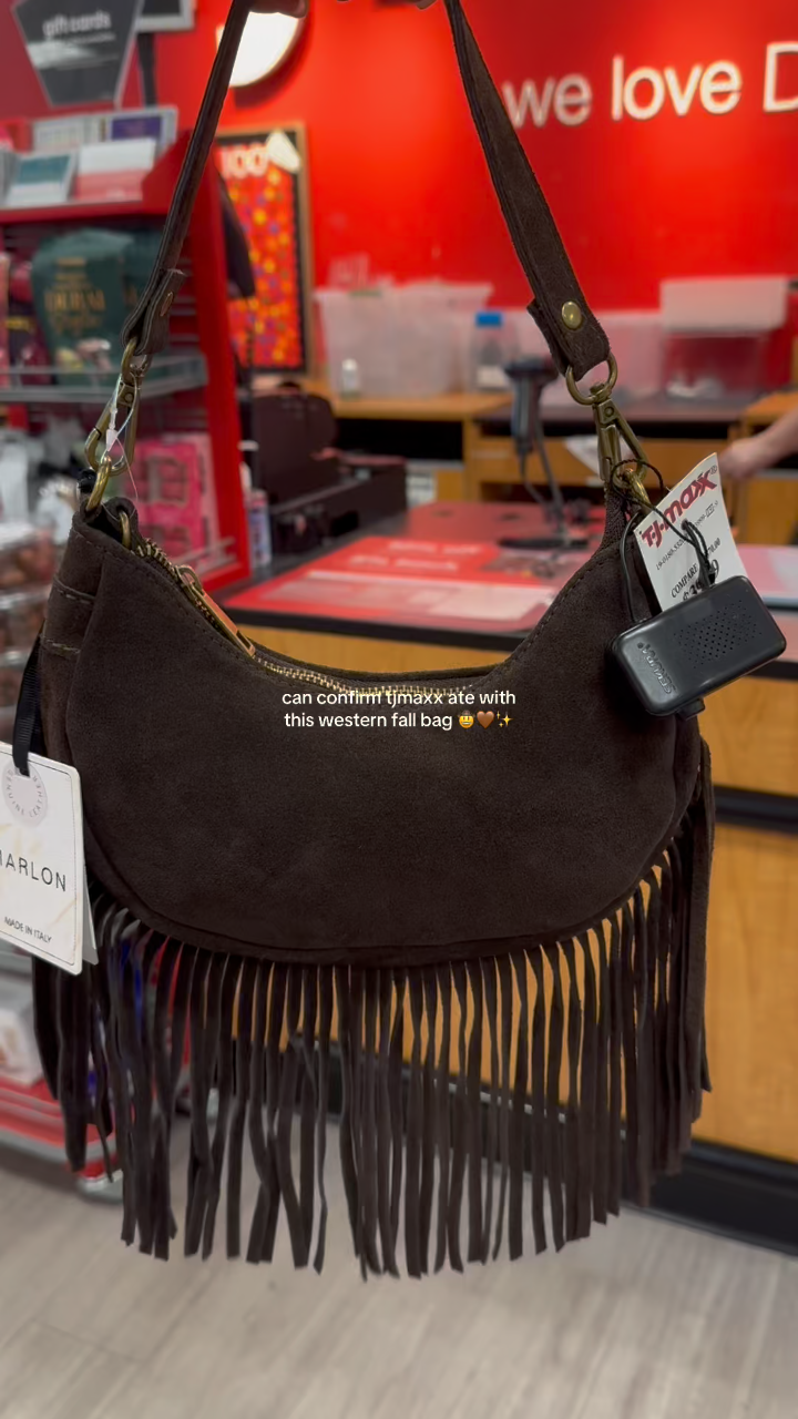 NAOMY FRINGE SUEDE BAG