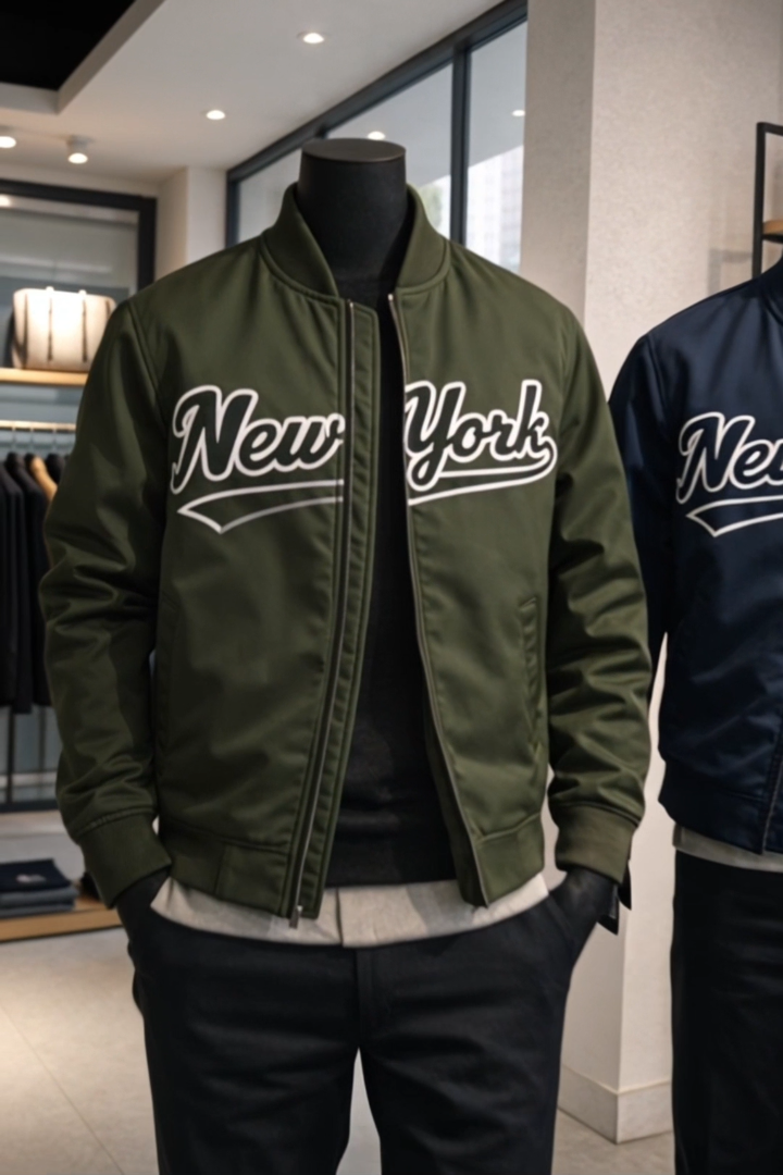 Letter Print Men's Lightweight Sports Jacket