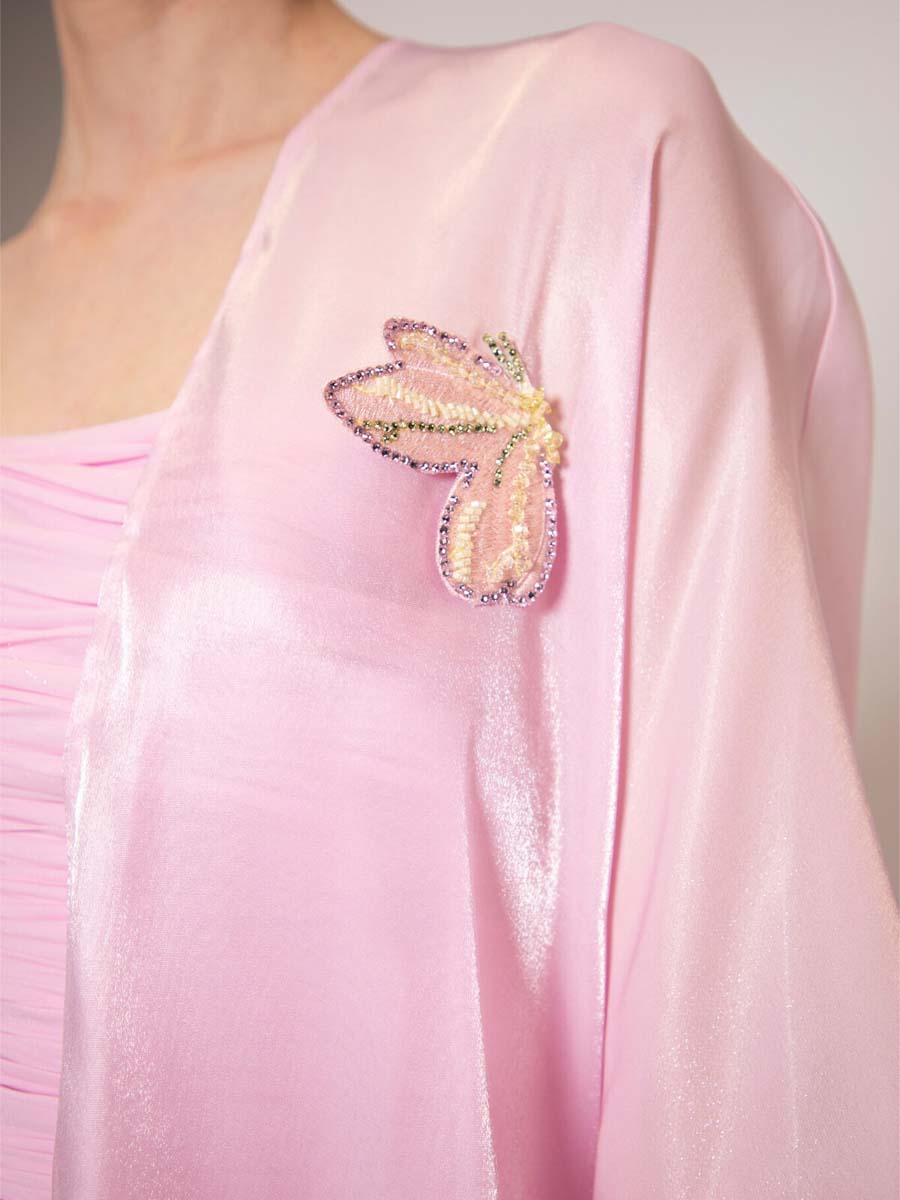 Elegant Butterfly Decorated Two Piece Dress