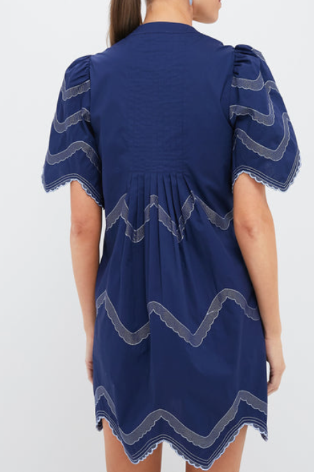 V-Neck Embroidered Dress