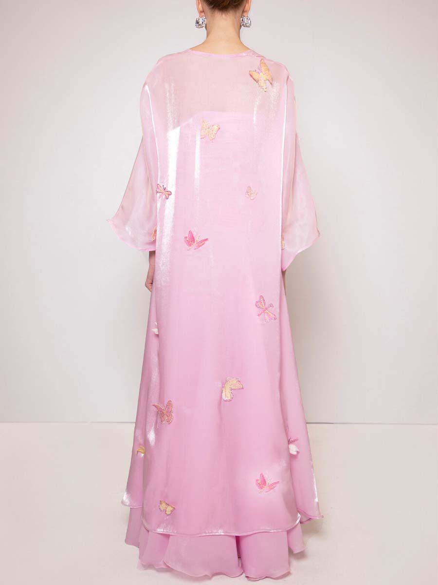 Elegant Butterfly Decorated Two Piece Dress