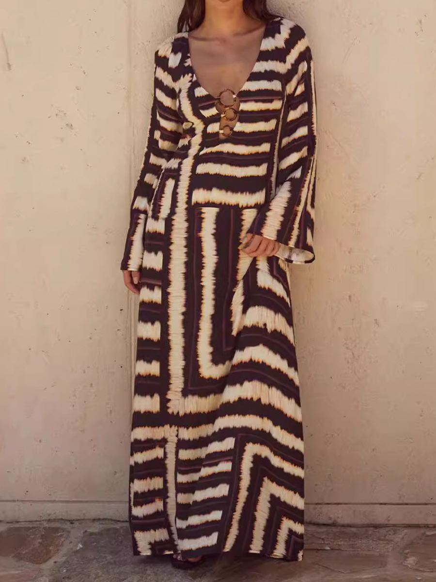 The Striped Vacation Maxi Dress