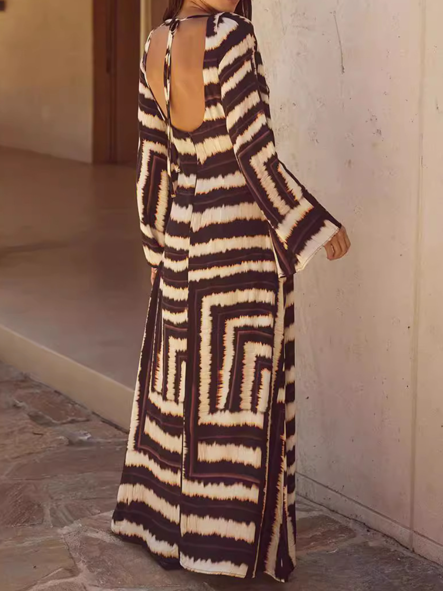 The Striped Vacation Maxi Dress
