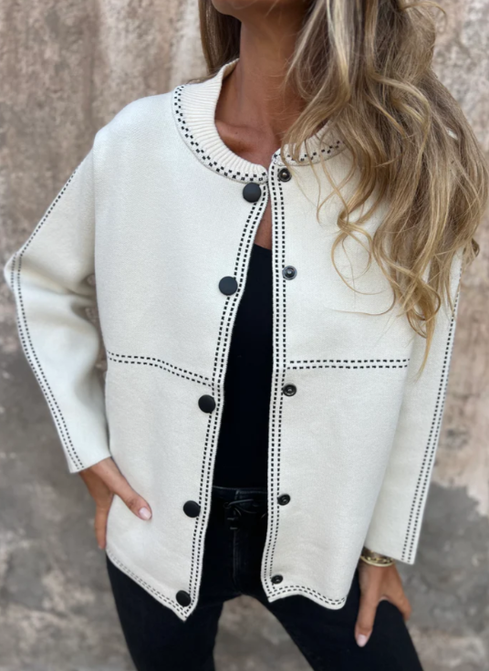 Women's Classic Knit Bomber Cardigan Jacket Top