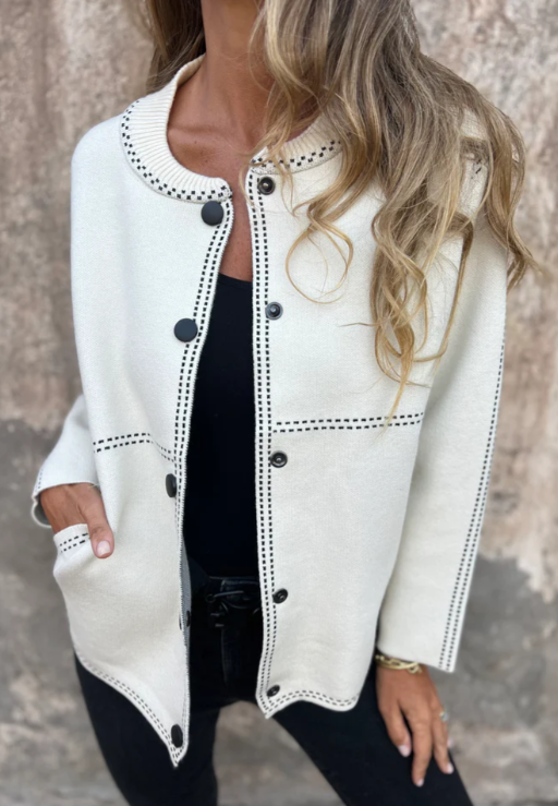 Women's Classic Knit Bomber Cardigan Jacket Top