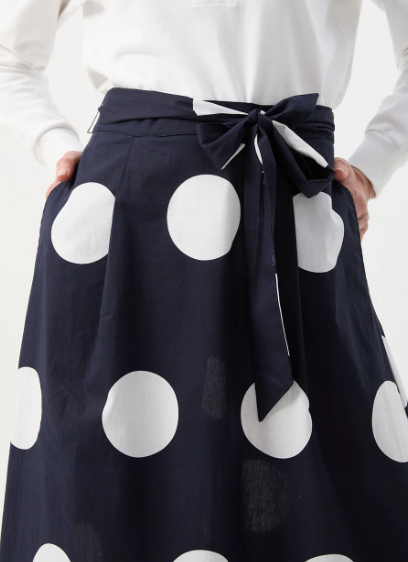 Elegant Polka Dot Print Two-Piece Dress