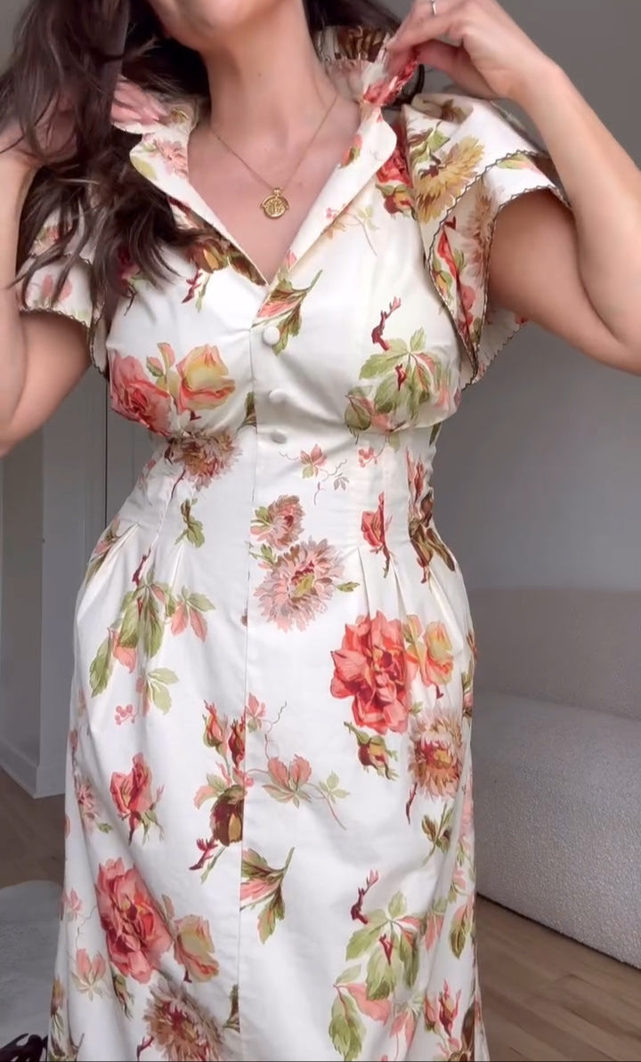 Chic Flying Sleeve Printed Dress