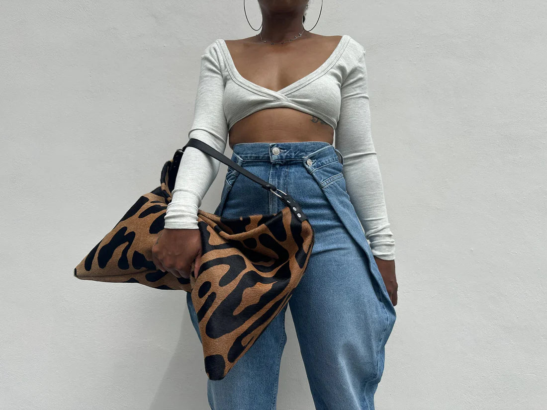 Jaguar print shoulder bag
