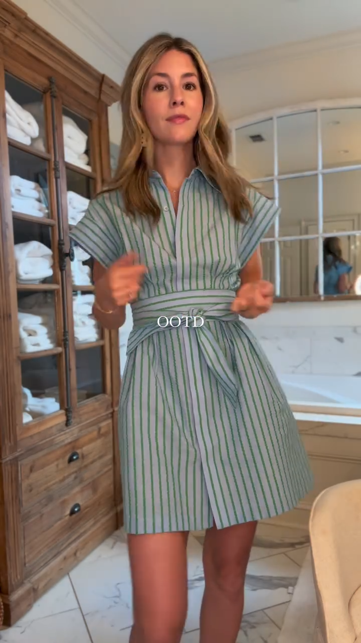 Delphinium Seersucker Mini Callie Dress