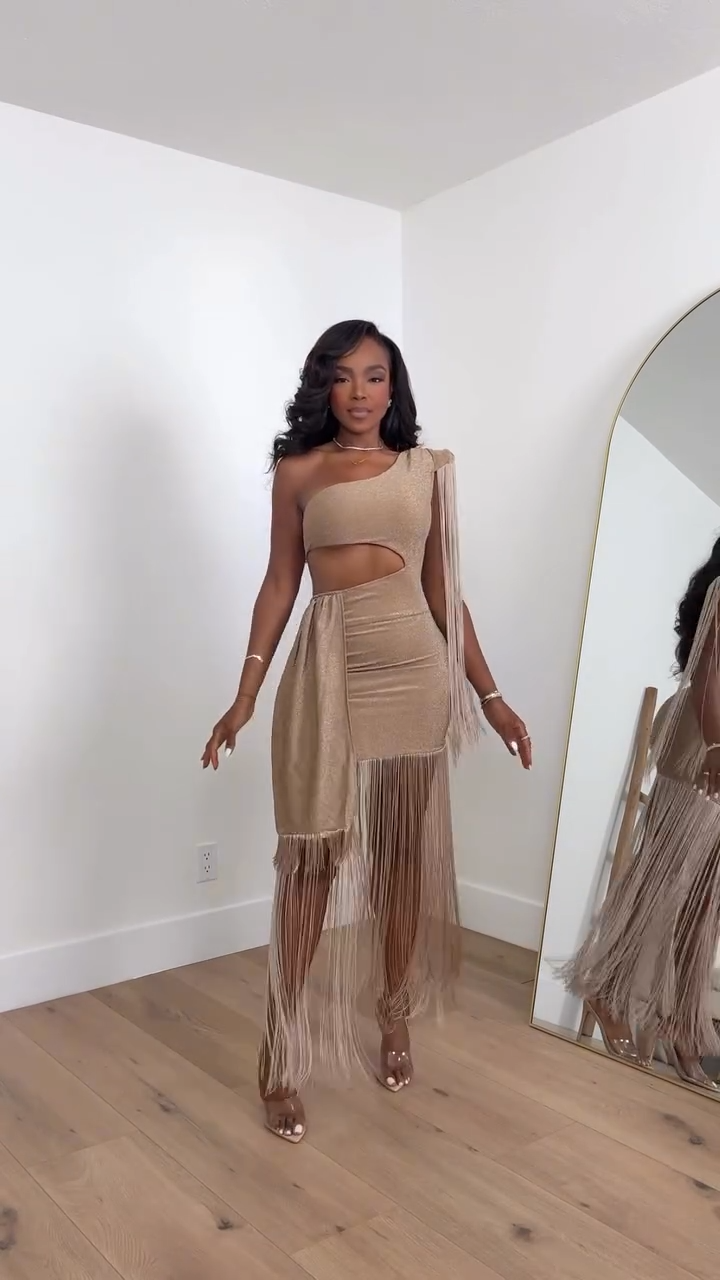 Sexy Vest Strappy High Split Dress