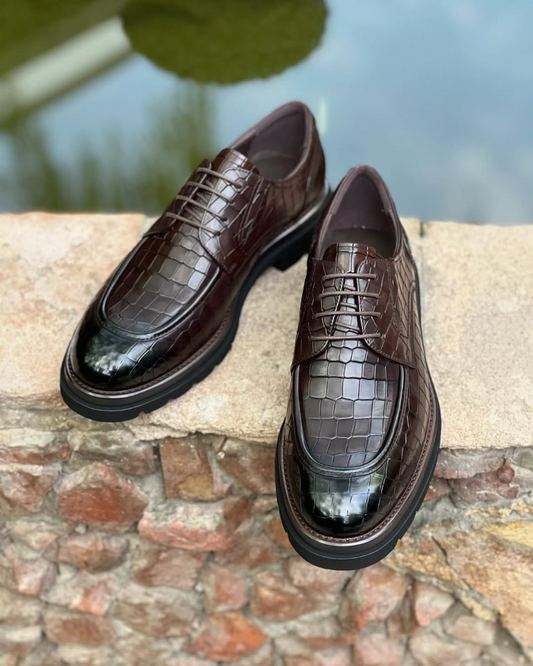 Men's high-end custom-made Nile crocodile leather shoes