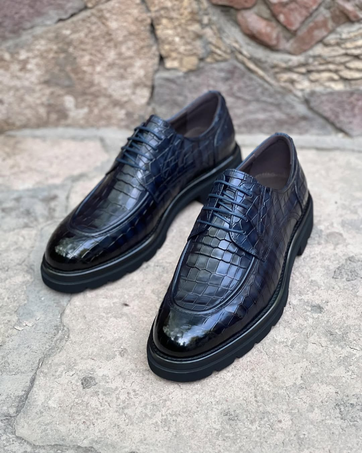 Men's high-end custom-made Nile crocodile leather shoes
