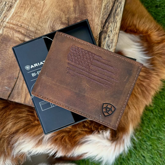 Custom Durable Flag Bi-fold Leather Wallet
