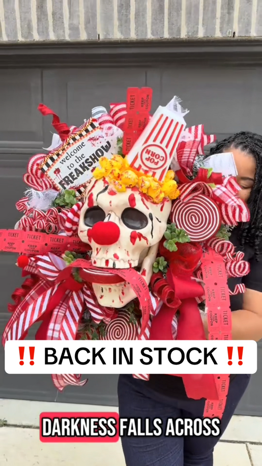 Halloween Circus Carnival Wreath