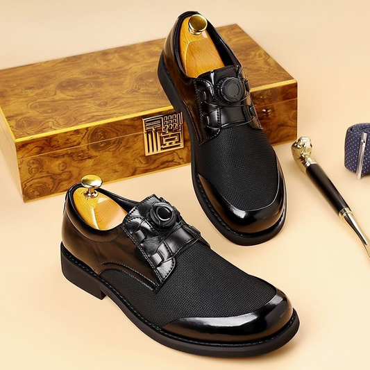 Men's Rotating Buckle Casual Business Shoes