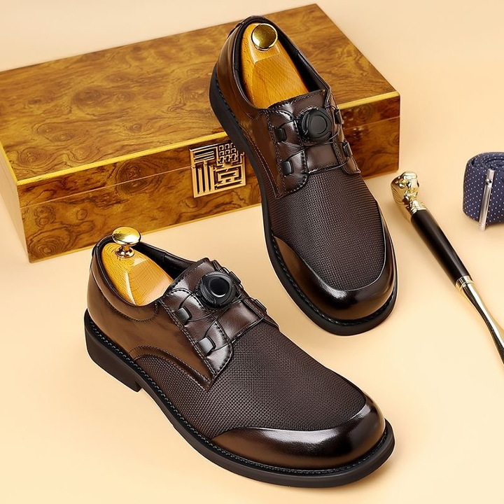 Men's Rotating Buckle Casual Business Shoes