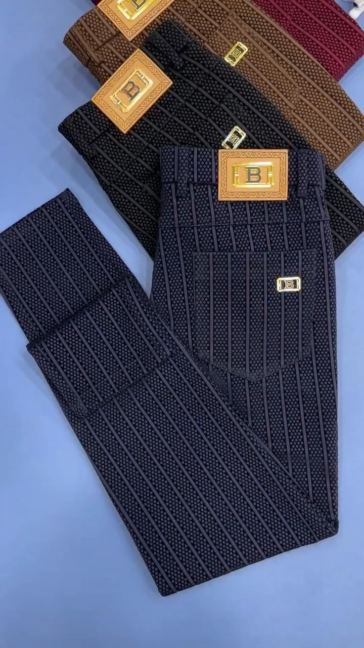 Men's Striped Casual Pants
