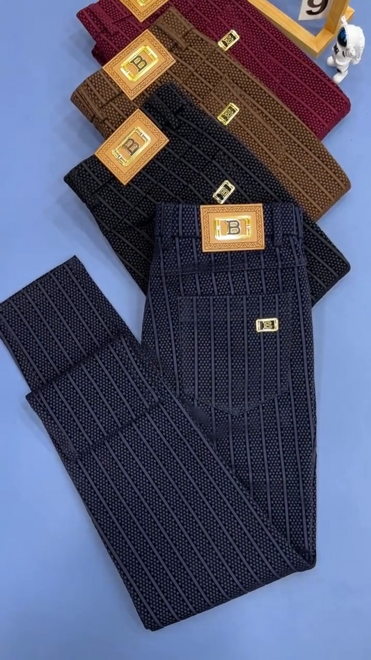 Men's Striped Casual Pants