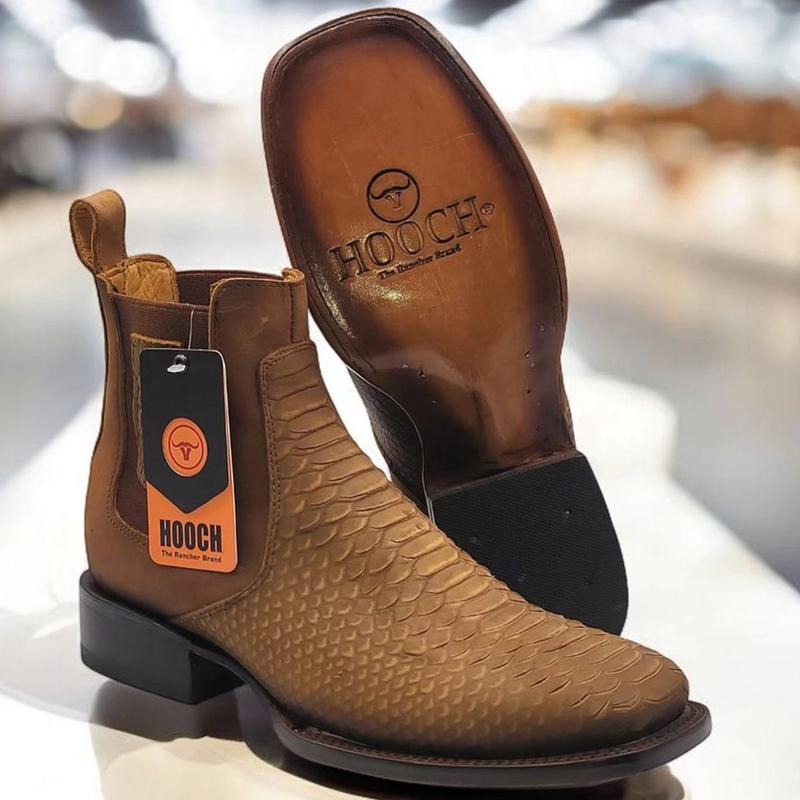 Italian Python-Print Short-Booties