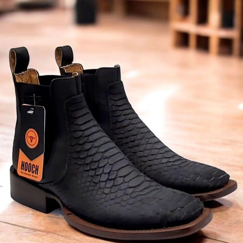Italian Python-Print Short-Booties