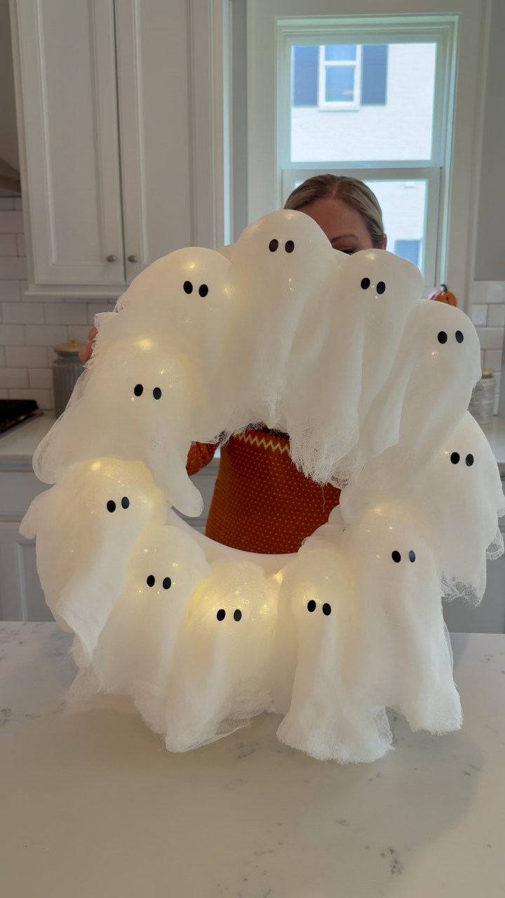 Lit Ghosts Wreath