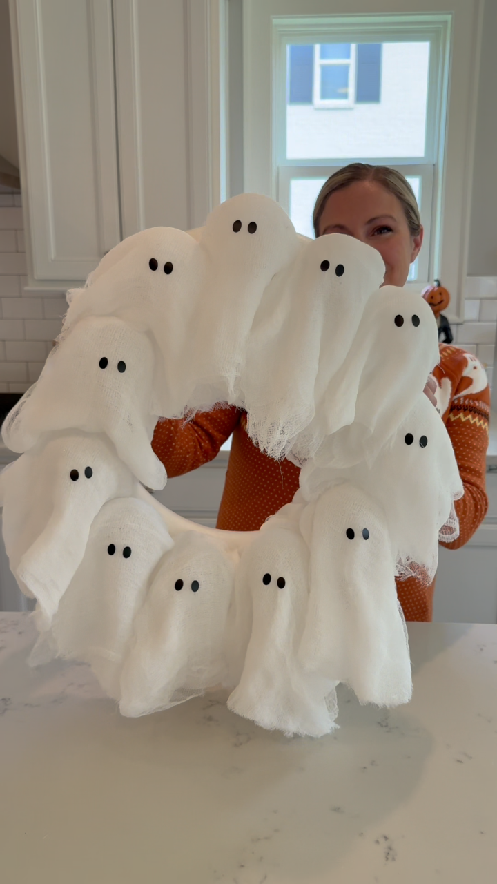 Lit Ghosts Wreath