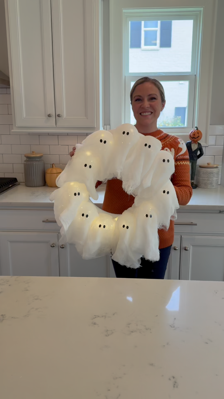Lit Ghosts Wreath