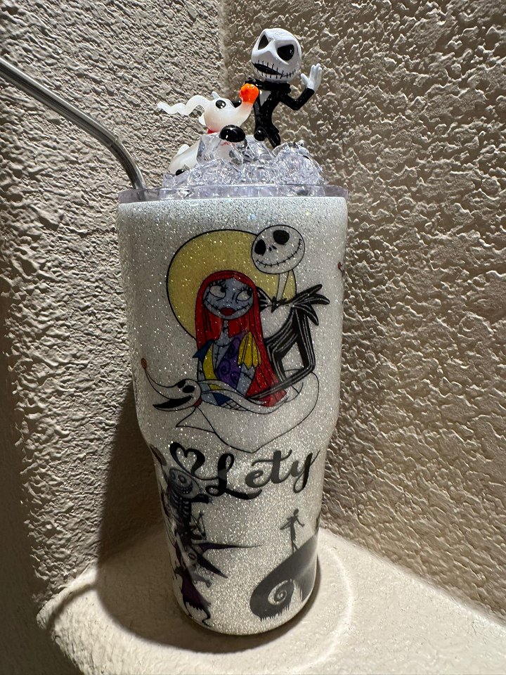 Chucky-Themed 40 oz Glitter Tumbler