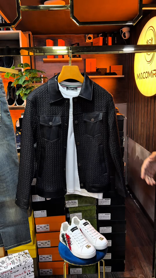 Men's Knitted Long-Sleeve Jacket
