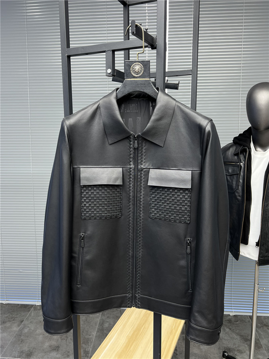 Turkish Lambskin Premium Lapel Leather Jacket