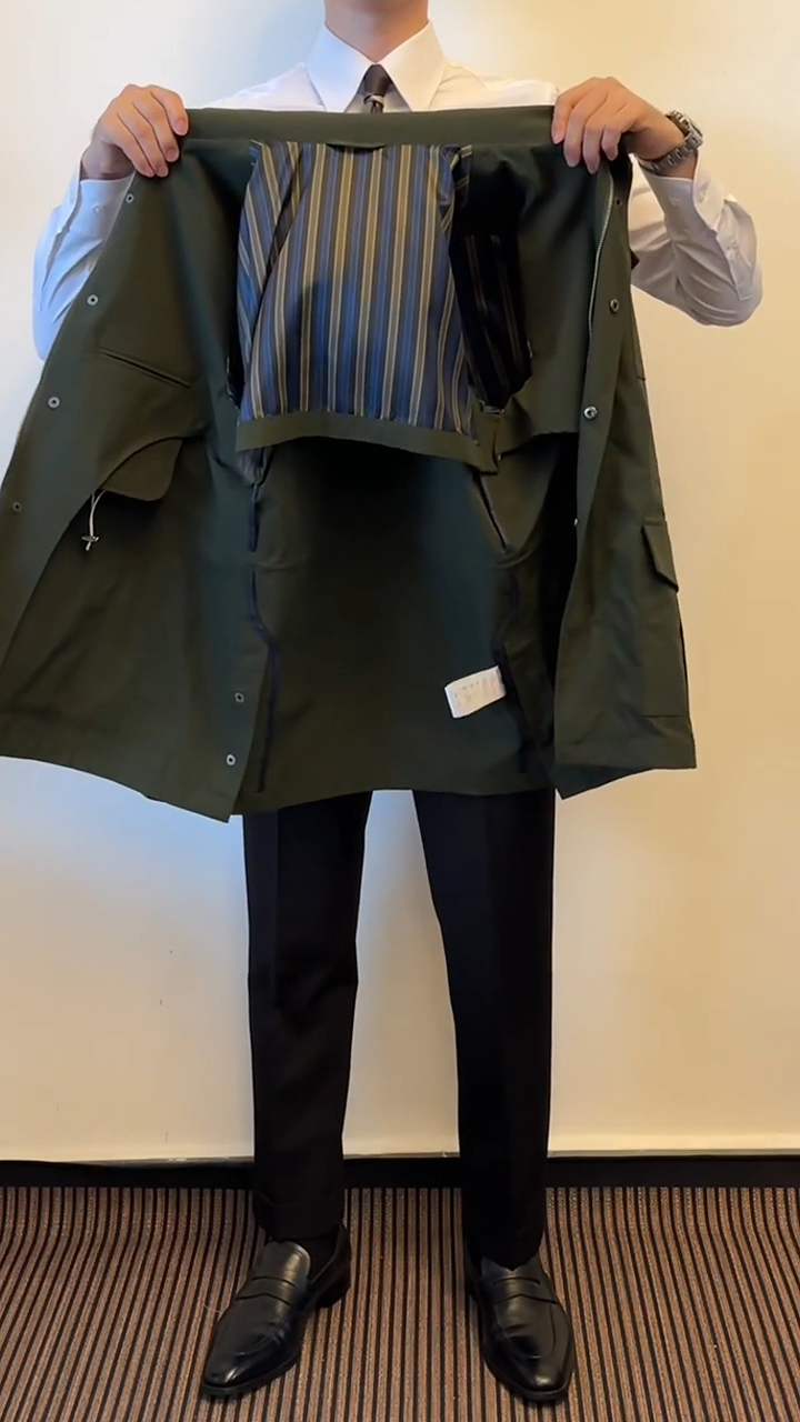 Premium Green Workwear Lapel Jacket