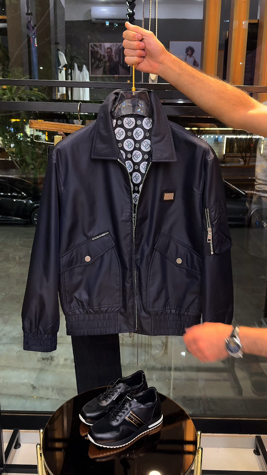 Black Label Twill Flight Jacket