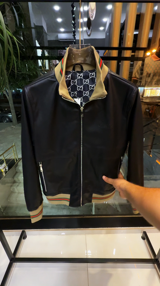 French Cowhide Leather Business Jacket
