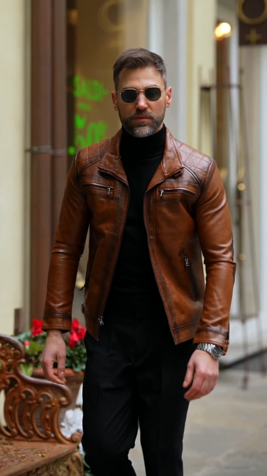 New Brown Leather Jacket