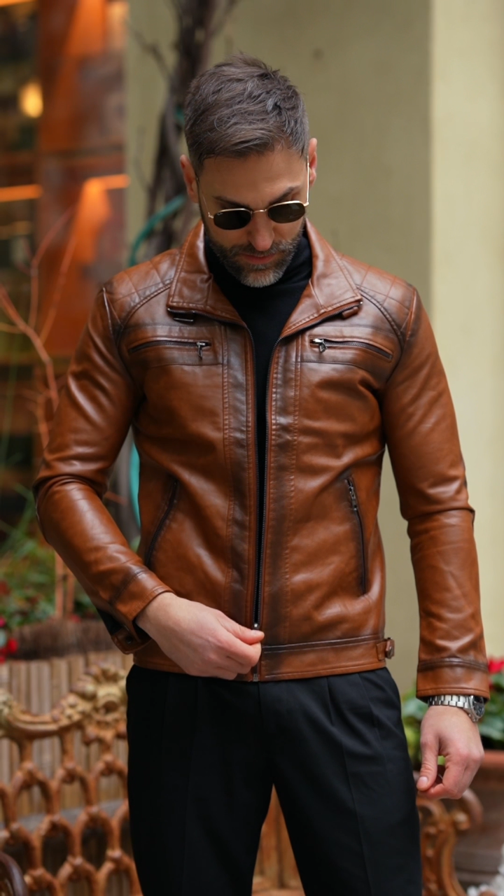 New Brown Leather Jacket