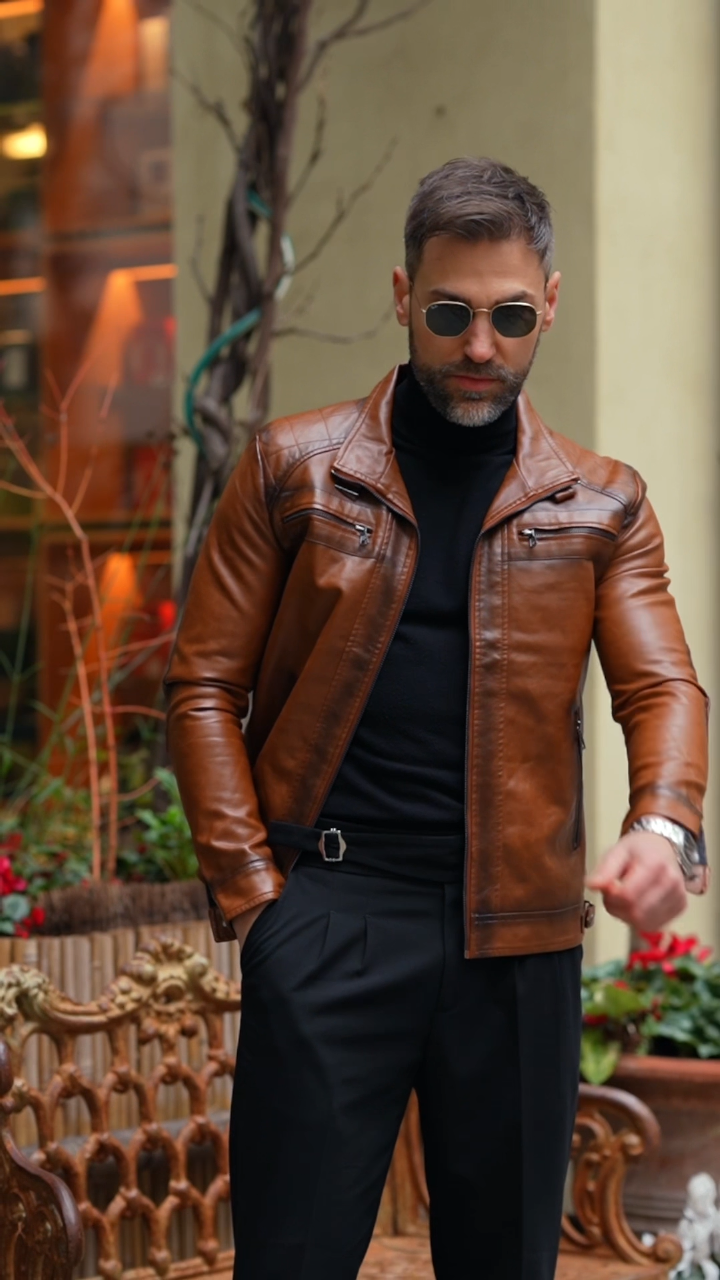 New Brown Leather Jacket