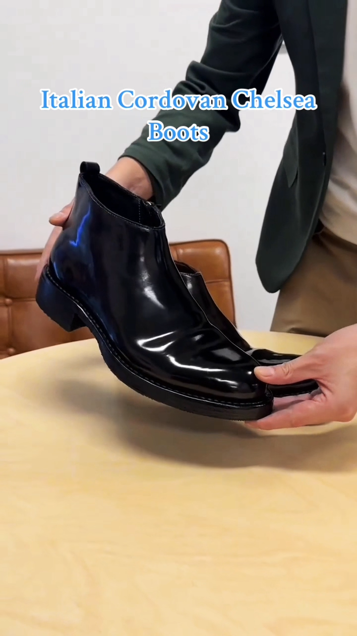 Italian Cordovan Chelsea Boots