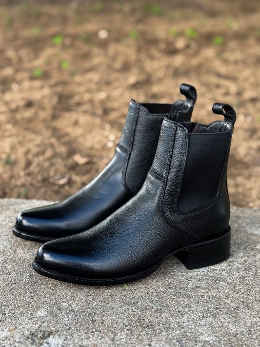 Trendy Leather Handmade Cowhide Boots