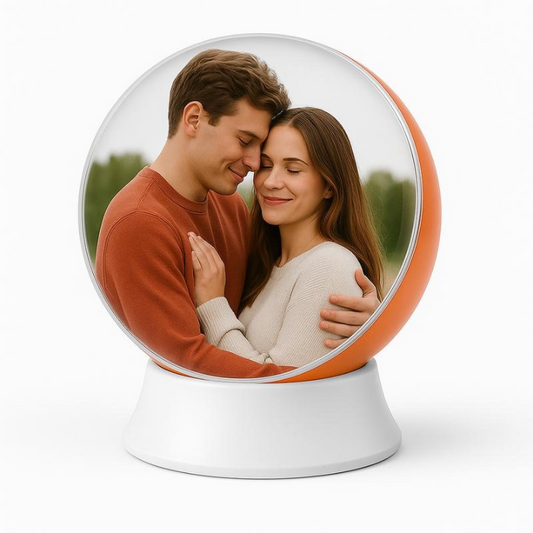 2.7" Crystal Ball Digital Photo Album Electronic ball– DIY Video Display Sphere – Customizable Gift with Electronic Screen – Great for Couples, Pets, Memories