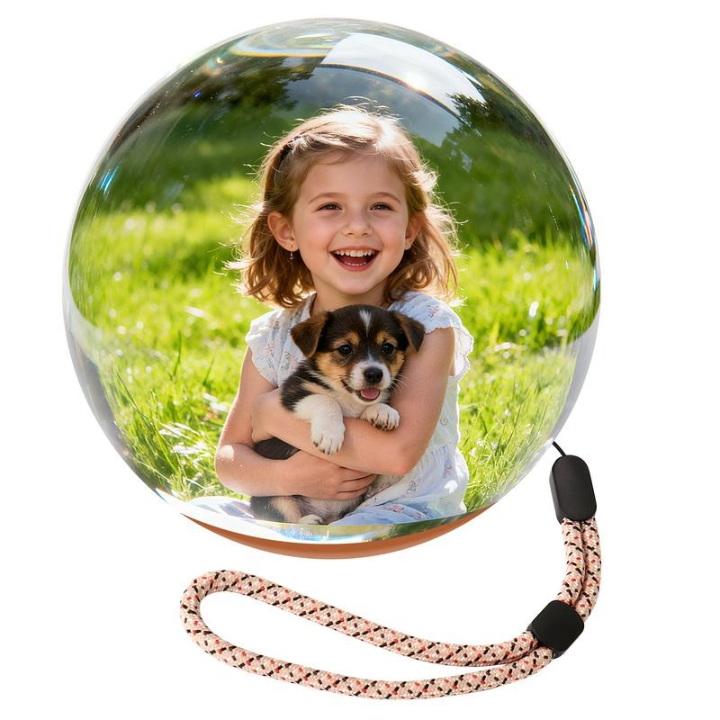 2.7" Crystal Ball Digital Photo Album Electronic ball– DIY Video Display Sphere – Customizable Gift with Electronic Screen – Great for Couples, Pets, Memories