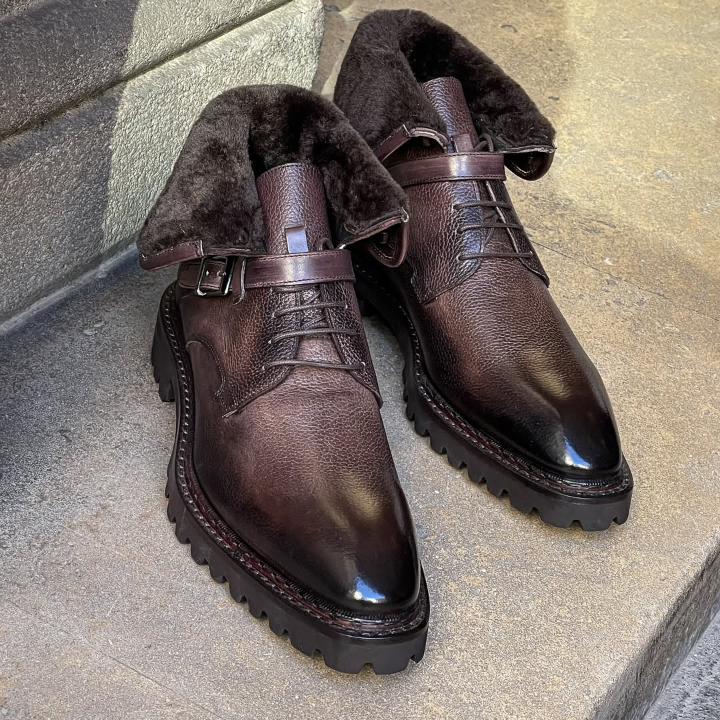 Winter Chocolate Brown Bronze Boots
