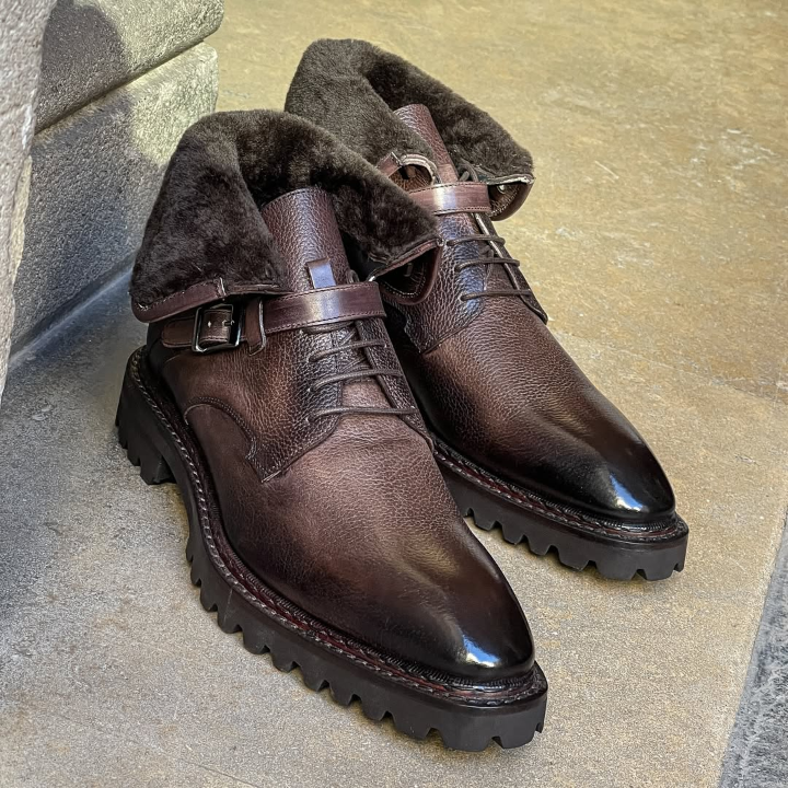 Winter Chocolate Brown Bronze Boots