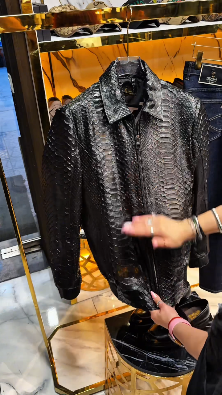 Men's Crocodile Leather Jacket